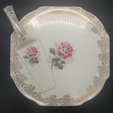 Lord Nelson - Pink Rose - Pavlova/Cake Plate and Server