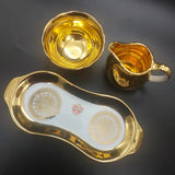 Westminster - 22 Carat Gold - Milk Jug and Sugar Bowl on Tray