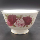 Queen Anne - Maroon and Pink Roses - Sugar Bowl