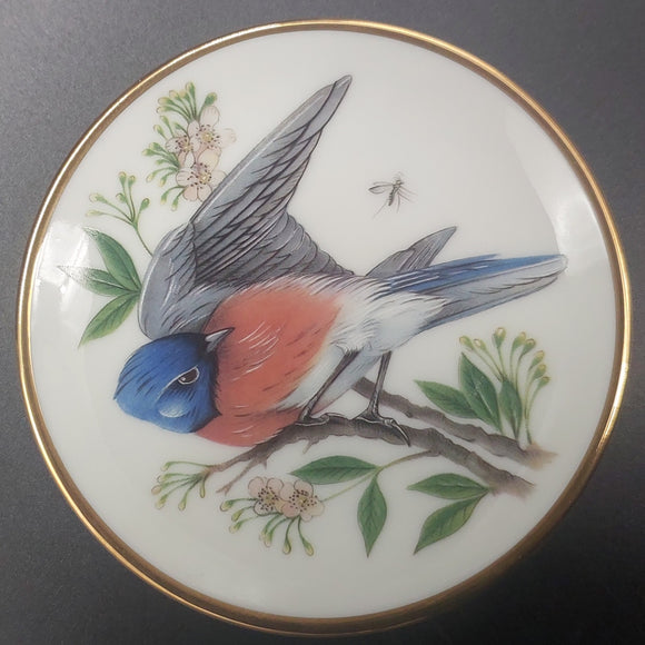 Franklin Porcelain - Songbirds of the World: Eastern Bluebird - Miniature Plate