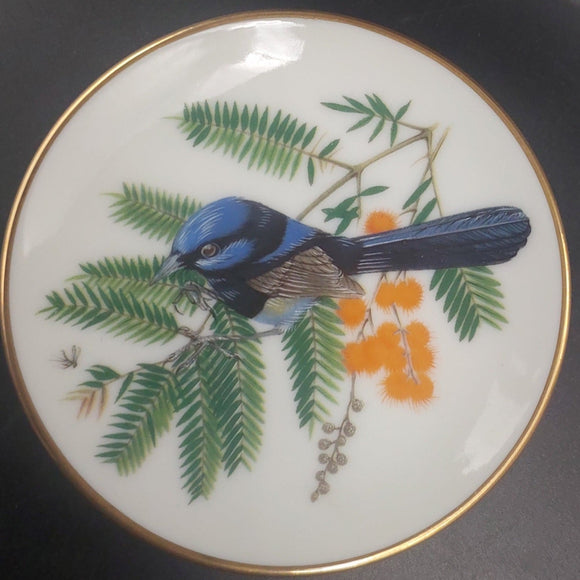 Franklin Porcelain - Songbirds of the World: Superb Blue Wren - Miniature Plate
