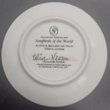 Franklin Porcelain - Songbirds of the World: Rufous Bellied Niltava - Miniature Plate