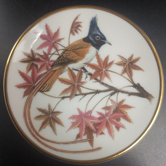 Franklin Porcelain - Songbirds of the World: Asian Paradise Flycatcher - Miniature Plate