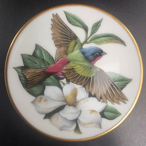 Franklin Porcelain - Songbirds of the World: Painted Bunting - Miniature Plate
