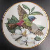 Franklin Porcelain - Songbirds of the World: Painted Bunting - Miniature Plate
