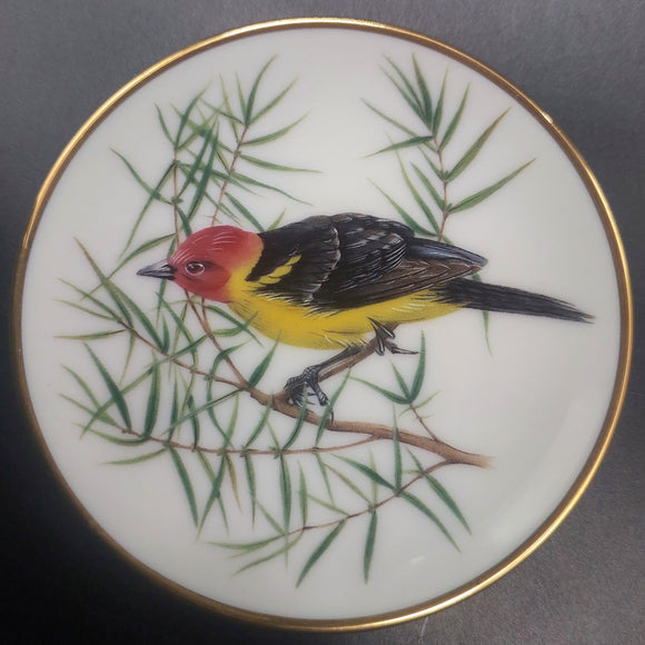 Franklin Porcelain - Songbirds of the World: Western Tanager - Miniature Plate