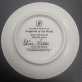 Franklin Porcelain - Songbirds of the World: Barn Swallow - Miniature Plate