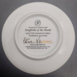 Franklin Porcelain - Songbirds of the World: Spotted Diamond Bird - Miniature Plate
