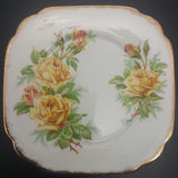 Royal Albert - Tea Rose - Trio, Malvern Cup, Square Side Plate