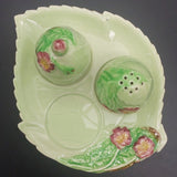 Carlton Ware - Primula, Green - Cruet Set