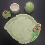 Carlton Ware - Primula, Green - Cruet Set