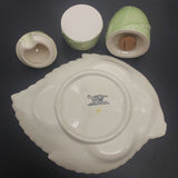 Carlton Ware - Primula, Green - Cruet Set
