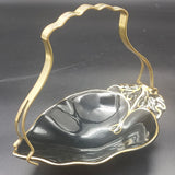 Simpsons Solian Ware - Black - Leaf-shaped Dish with Handle