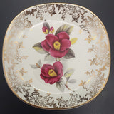 Weatherby Falcon Ware - Maroon Roses, Gold Filigree - Small Dish