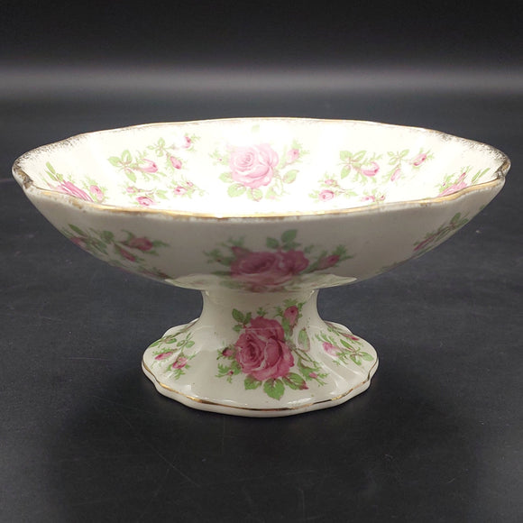 James Kent - Pink Roses, 3084 - Pedestal Bowl