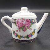 Porcelain Art - Pink Roses - Miniature Teapot