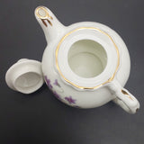 Blue Waters - April, Violets - Miniature Teapot