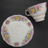 Colclough - Colourful Flowers on White, 6857 - Trio