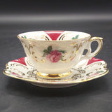 Oscar Schaller - Pink Roses, Maroon Triangles - Demitasse Duo