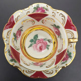 Oscar Schaller - Pink Roses, Maroon Triangles - Demitasse Duo