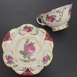 Oscar Schaller - Pink Roses, Maroon Triangles - Demitasse Duo