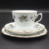Colclough - Violets on Light Blue - Trio, Handle B