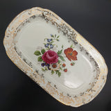 Weatherby Falcon Ware - Floral Spray, Gold Filigree - Sandwich Tray