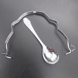 Mayell - Pink Rose and Filigree - Small Serving Bowl with Silver Handle and Spoon