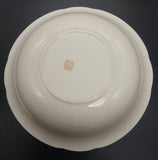 Mayell - Pink Rose and Filigree - Large Serving Bowl with Silver Handle