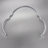 Mayell - Pink Rose and Filigree - Large Serving Bowl with Silver Handle