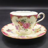 Aynsley - Floral Spray with Pink Rim - Duo