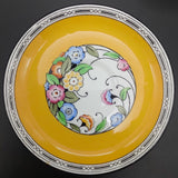 Crown Staffordshire - Colourful Flowers, Orange Band - Duo
