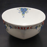 Royal Albert - Blue Flowers, Black and Red Border -Sugar Bowl