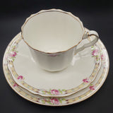 E Hughes & Co - Small Pink Roses on Band - Trio