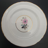 Sutherland - Central Pink Flower, Light Blue Exterior - Trio