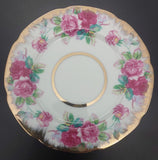 Unmarked - Pink Roses with Heavy Gold Rim - Trio