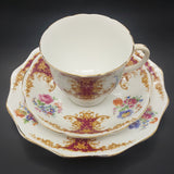 Foley - Floral Sprays, Maroon Shields - Trio