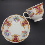 Foley - Floral Sprays, Maroon Shields - Trio