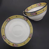 Bishop & Stonier - Flowers on Yellow and Black Band - Tea Set