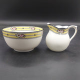 Bishop & Stonier - Flowers on Yellow and Black Band - Tea Set