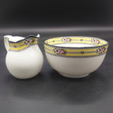Bishop & Stonier - Flowers on Yellow and Black Band - Tea Set