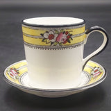 Bishop & Stonier - Flowers on Yellow and Black Band - Coffee Set