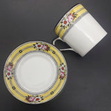 Bishop & Stonier - Flowers on Yellow and Black Band - Coffee Set
