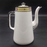 Bishop & Stonier - Flowers on Yellow and Black Band - Coffee Set