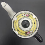 Bishop & Stonier - Flowers on Yellow and Black Band - Coffee Set