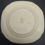 Crown Staffordshire - Red and Orange Flowers, Blue Rim - Trio