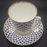 Imperial Porcelain - Cobalt Net - Coffee Duo