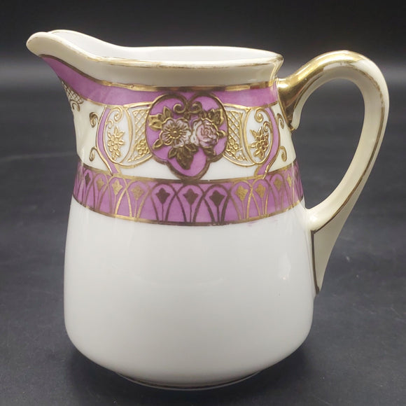 Noritake - Pink Bands with Gold Filigree - Milk Jug