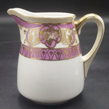 Noritake - Pink Bands with Gold Filigree - Milk Jug