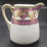 Noritake - Pink Bands with Gold Filigree - Milk Jug